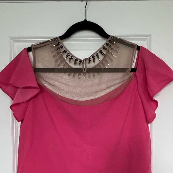 Pink Ruffle Sleeve Dress - Picture 5 of 8